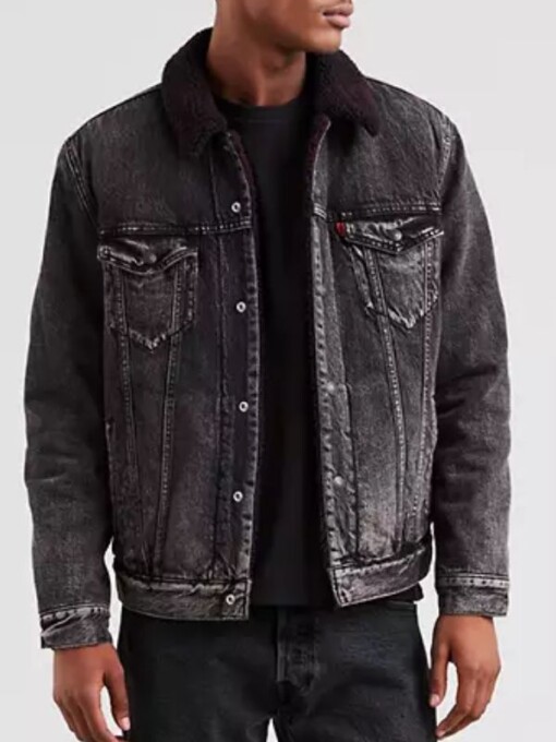 Chicago PD Adam Ruzek Black Denim Jacket