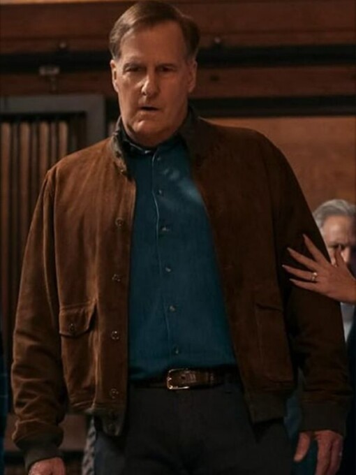 A Man In Full 2024 Jeff Daniels Brown Suede Jacket