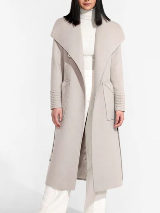 The Girls On The Bus Kimberlyn Kendrick Grey Trench Coat