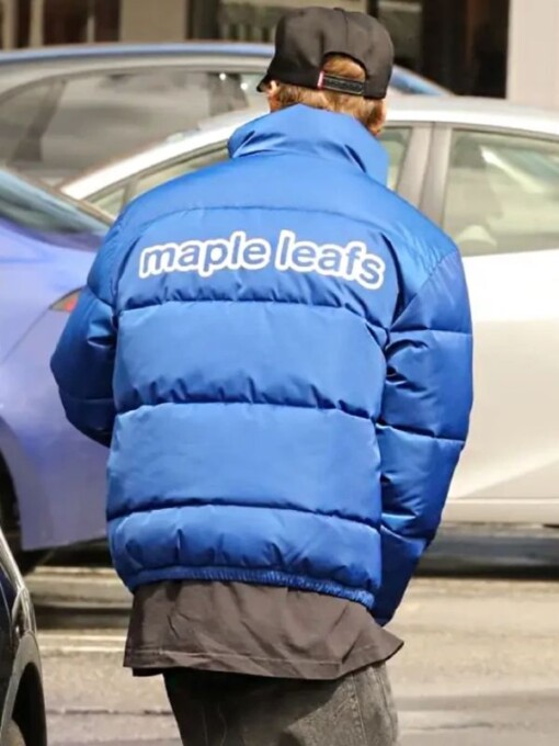 Justin Bieber Blue Drew Puffer Jacket