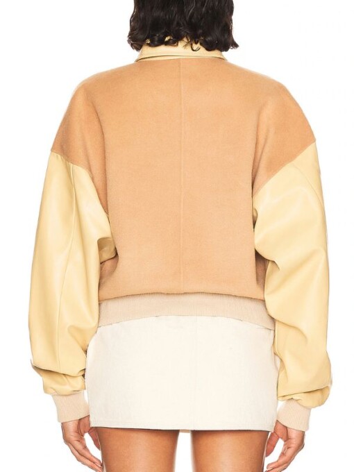 All American S06 Layla Keating Beige Colorblock Jacket