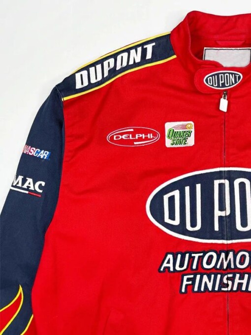 Vintage Jeff Gordon Dupont Red NASCAR Racing Jacket