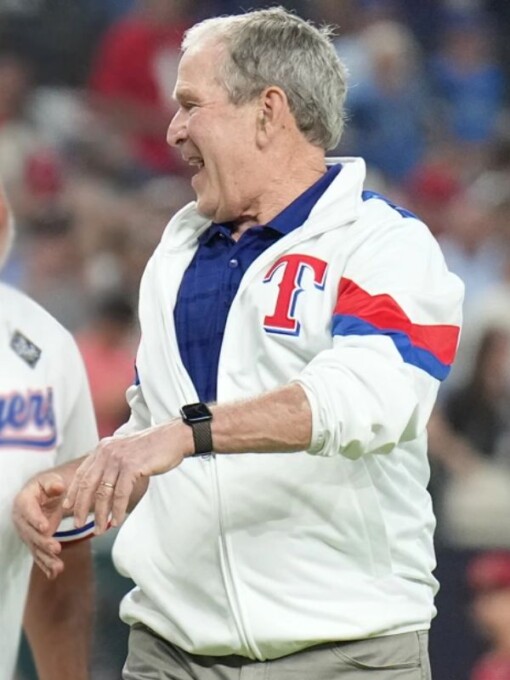 World Series Texas Rangers George W Bush Jacket