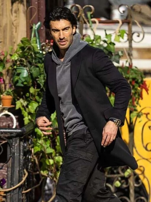 Justin Baldoni It Ends With Us Black Trench Coat