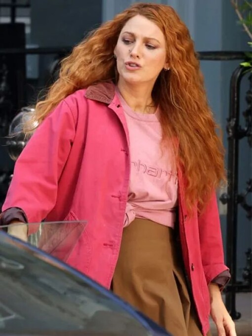 It Ends With Us Blake Lively Pink Jacket