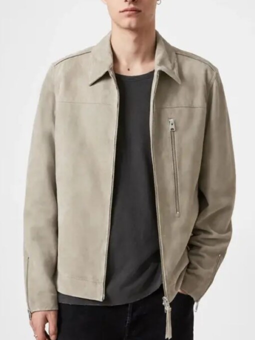 9-1-1 S07 Eddie Diaz Beige Suede Jacket