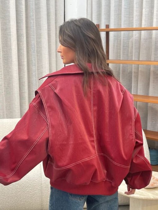 The Room Antwerp Red Oversized Jacket