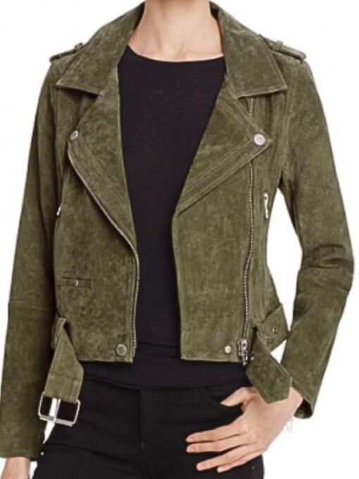 Pretty Little Liars Mona Vanderwaal Green Suede Jacket