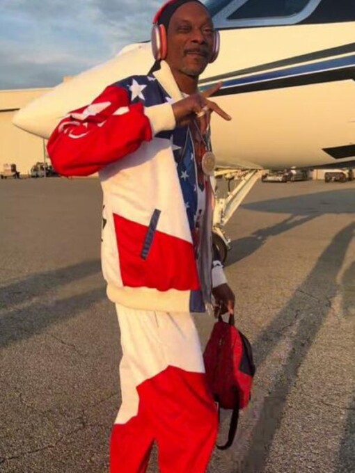 Jimmy Light Up Studio 6B Snoop Dogg USA Flag Tracksuit