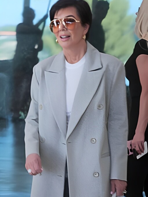 The Kardashians Kris Jenner Grey Coat