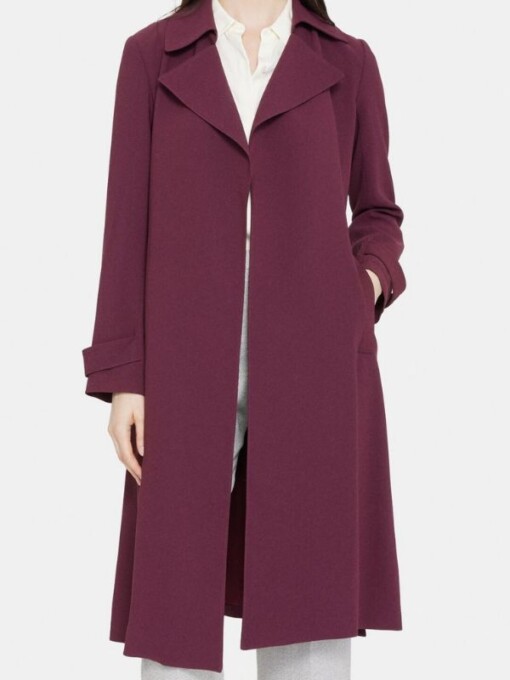 Greys Anatomy Miranda Bailey Burgundy Coat